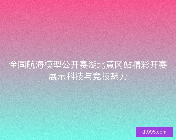 全国航海模型公开赛湖北黄冈站精彩开赛展示科技与竞技魅力